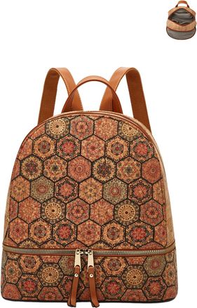 Generic Cork Backpack for Women Bohemian Style Vintage Crossbody Handbag Hobo Satchel Purse for Travel, B-1