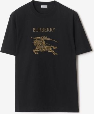Burberry Knight Cotton T-shirt, Size Small