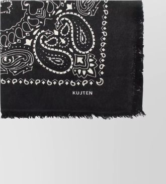 Kujten cashmere printed bandana scarf