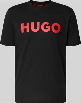 HUGO BOSS T-Shirt mit Label-Schriftzug Modell DULIVIO in Black, Gr&ouml;&szlig;e XXL