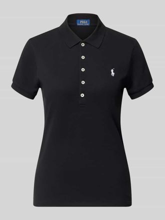 Polo Ralph Lauren Slim Fit Poloshirt aus Baumwoll-Mix in Black, Gr&ouml;&szlig;e XXL