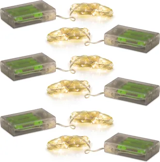 Melrose International Mini LED String Light Strand (Set of 6) - White