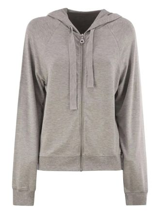 Majestic Filatures raglan-sleeves hoodie - women - Viscose/Spandex/Elastane - 4 - Grey