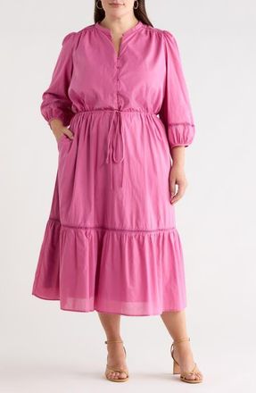 Sugarlips Harmy Long Sleeve Maxi Dress in Magenta at Nordstrom, Size 1X