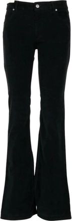 Pantaloni Torino Zwarte Fluweel Flare Jeans - Dames - Bootcut Jeans - Zwart - W27 - Katoen - Jeans