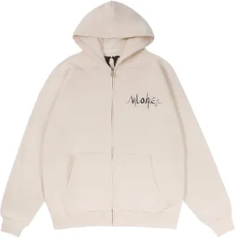 Vlone Love Logo Zip Hooded Jacket Cream VLZPHD2023001