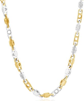 Pompeii3 Mens 14k Gold (41gram) or Platinum (77gram) 5mm Link Chain Necklace 19