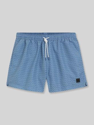 HUGO BOSS Regular Fit Badeshorts mit Logo-Patch Modell VIBE in Hellblau, Gr&ouml;&szlig;e XXL