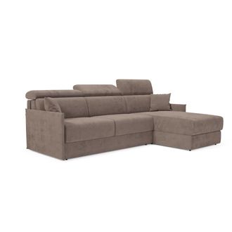 Divani.Store Sof&aacute; esquinero convertible impermeable 232 cm izquierdo marr&oacute;n
