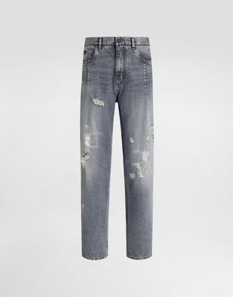 Dolce & Gabbana Denim Trousers - Man Denim Multi-colored 48