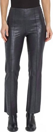 Lyss&eacute; Womens Elysse Foiled Leather Pant In Black