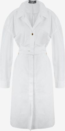 Jacquemus Asymmetrisches Popelinekleid La Robe Chemise