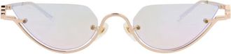 Gucci GG1603S005 Cat-Eye Semi Rim Sunglasses - Gold