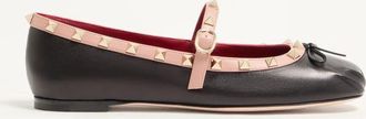 Valentino Garavani Ballerina Mary-Jane Rockstud In Nappa 05mm Donna NERO 35.5