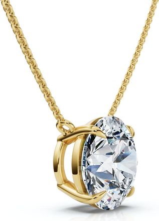 Pompeii3 2Ct Floating Diamond Solitaire Pendant 14k Gold 18 Womens Necklace Lab Grown