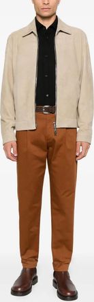 Pantaloni Torino Mens Rebel Trousers - Brown Cotton - Size EU 46 (Mens)