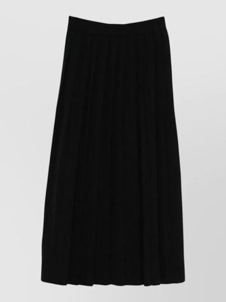 Lisa Yang mindi high waisted pleated midi skirt