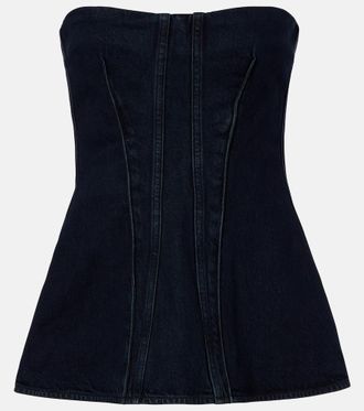 A Gold E Lara denim corset