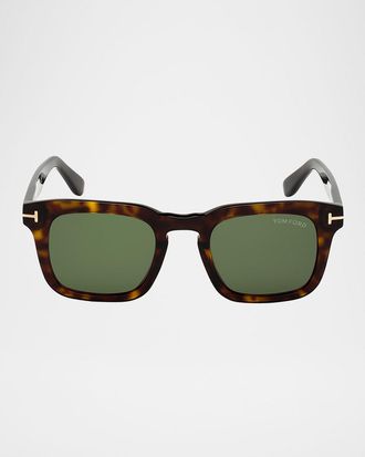 Tom Ford Men & apos;s Dax Square Tortoiseshell Sunglasses