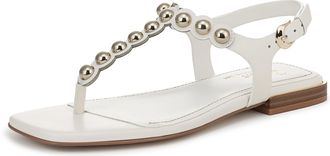 Naturalizer Womens Flat Thong Sandal Nara Walking Shoes White Medium Fit UK 7