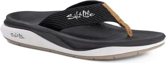 Salt Life The Saltwater Flip Flop in Black White at Nordstrom, Size 13