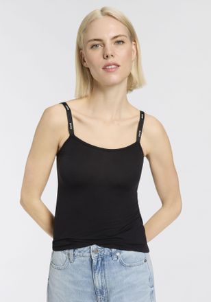 HUGO BOSS Tanktop BOSS VEST CI 1, Damen, Gr. XL (42), schwarz (schwarz 001), Jersey, Obermaterial: 95% Viskose, 5% Elasthan, unifarben, k&ouml;rpernah, Rundhals, Top