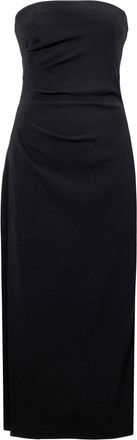 Proenza Schouler strapless crepe midi dress - women - Triacetate/Polyester - 10 - Black
