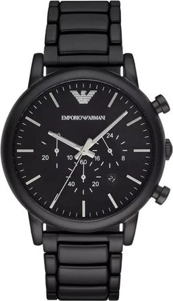 Emporio Armani Luigi Chronograph - Heren - Horloges - Zwart - ONE Size - Accessoires