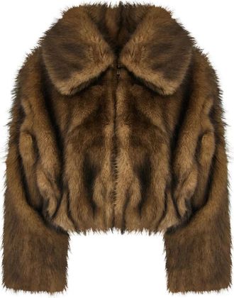 Michael Kors Nepbont Jas - Dames - Jassen - Bruin - XS - Nepbont - Jassen