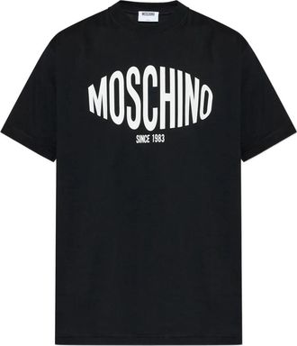 Moschino Short-Sleeve T-Shirt With Bold Logo And Classic Fit