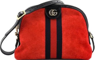 Gucci Ophidia Dome Shoulder Bag Suede Small crossbody bag - Rood
