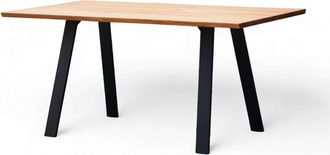 HOME AFFAIRE Esstisch »Reidigen Küchentisch, A-Form Metallgestell, Wildeiche massiv geölt« Baum Kante oder Schweizer Kante, erhältlich in 3 Grössen und 2 Farben