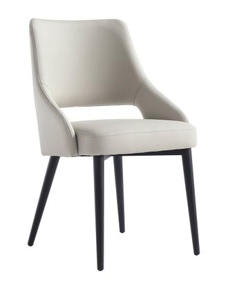 Manhattan Comfort 8Pc Tremont Modern Leatherette Dining Chair With Metal Legs