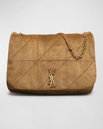 Saint Laurent Jamie 4.3 Maxi YSL Shoulder Bag in Quilted Suede