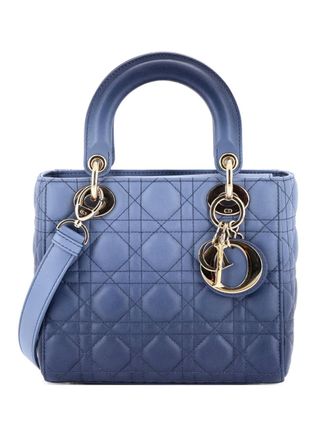 Dior Lady Dior Bag Cannage Quilt Gradient Lambskin Medium satchel - Blauw