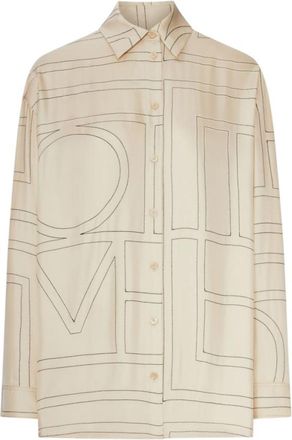 Toteme Beige Regular Logo Shirt