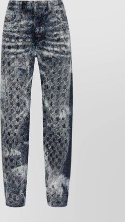 Diesel straight trousers with distressed finish and pockets