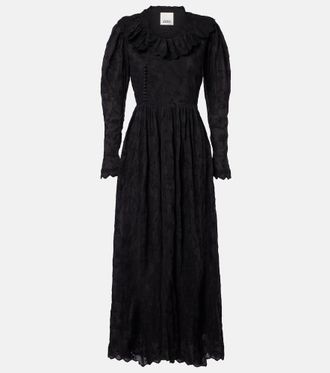 Isabel Marant Abito lungo Zoen in cotone e seta con stampa floreale