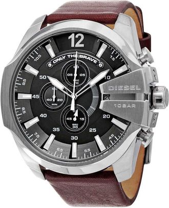 Diesel Mega Chief Chronograph Grey Dial Mens Watch DZ4290