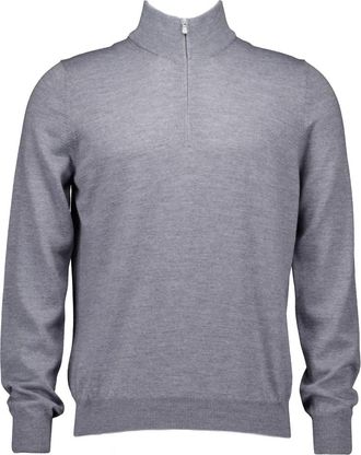 Gran Sasso Lichtgrijze trui - Heren - Coltruien - Grijs - 3XL - Truien & Vesten