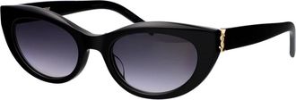 Saint Laurent Stijlvolle zonnebril SL M115 - Dames - Zonnebrillen - Zwart - 54 CM - Accessoires