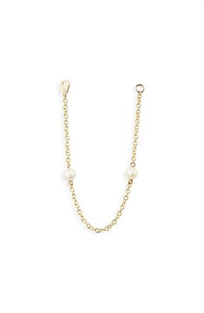 Maria Tash Double Pearl Connecting Charm in Yellow at Nordstrom