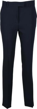Max Mara Elegante Triacetaat Polyester Broek - Dames - Slim Fit Broeken - Blauw - XS - Polyester - Broeken