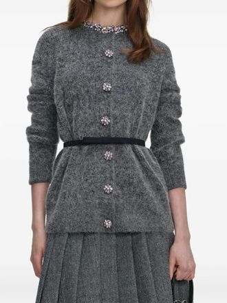Self Portrait crystal-embellishment cardigan - Grey