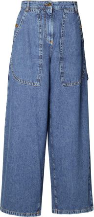 Etro Blue Cotton Cargo Jeans