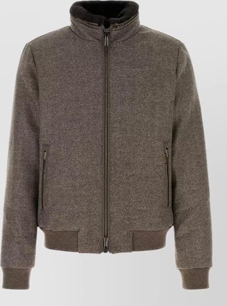 Moorer wool bellati bomber jacket high collar