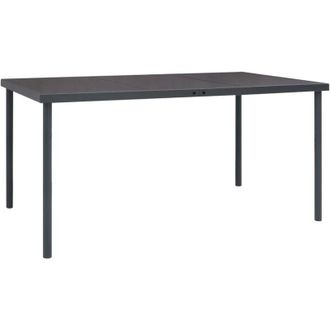 vidaXL Mesa De Comedor De Jard&iacute;n Acero Gris Antracita 150x90x74 Cm Vidaxl