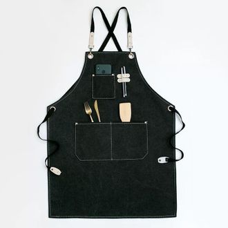 OEM Delantal Vaquero De Alta Calidad Con Bolsillos Para Barberos, Delantal De Trabajo Multifuncional De Hule Impermeable, Para Pintores, Jardineros, Peluq