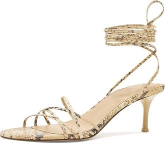Marc Fisher Gineva Womens Dress Sandals Light Natural Snake Leather : 8.5 M