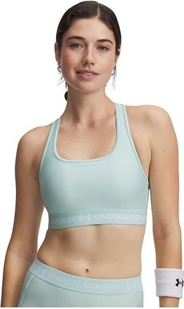 Under Armour Crossback Mid Impact Bra Womens Lingerie Refresh Mint/White : LG (US 12-14), Polyester/Elastane